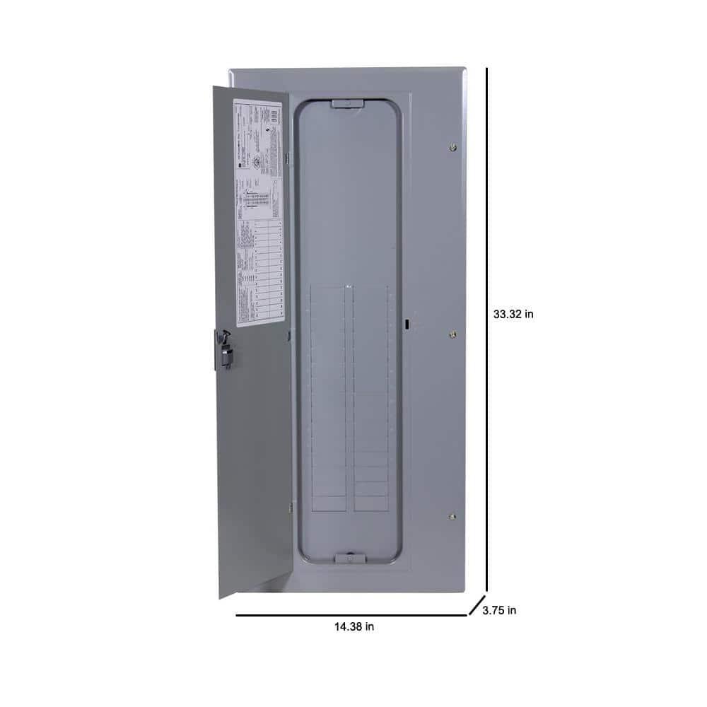 Indoor Main Lug Circuit Breaker Panel Gold 200 Amp 30-Space 30-Circuit 3-Phase