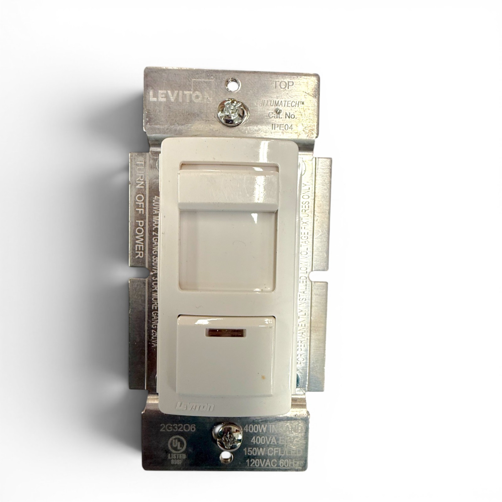 Leviton IPE04-1LZ Illumatech Electronic Low Voltage Slide Dimmer – New