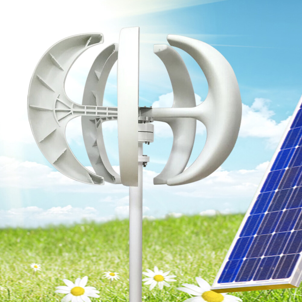 12V 600W Vertical-Axis Wind Turbine Generator 5-Blade Nylon 0.9m Off-Grid