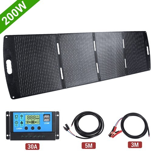 200W Foldable Mono Solar Panel Kit IP65 for Power Station Generator Power Outage
