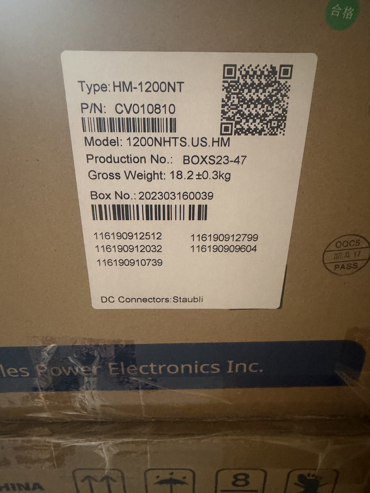 Qty 5 – Hoymiles HM-1200NT 4-in-1 Microinverter Module 16-60Vdc 240Vac 1200NT