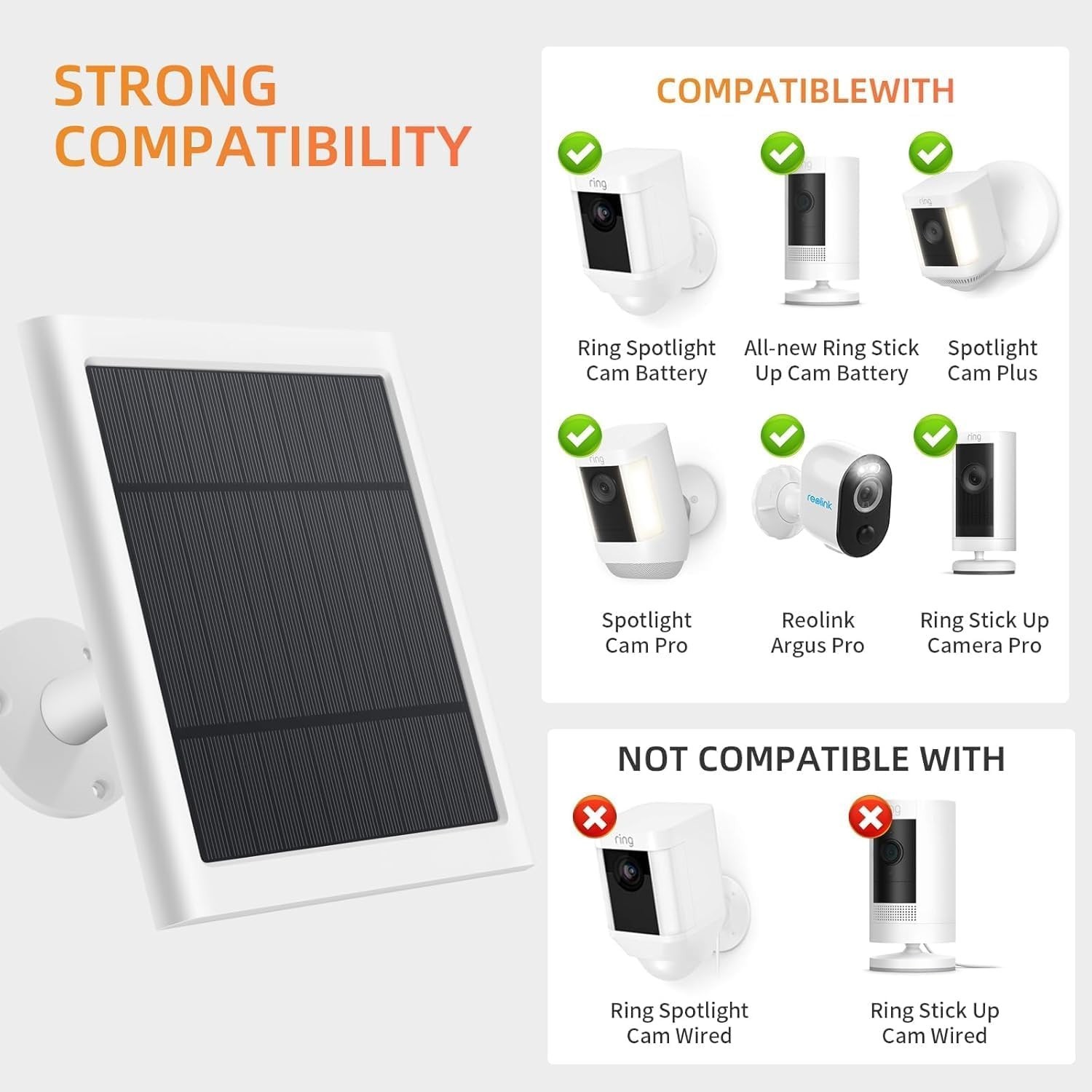 Ring Solar Panel Charger 2 Pack – 4W Fast Charge