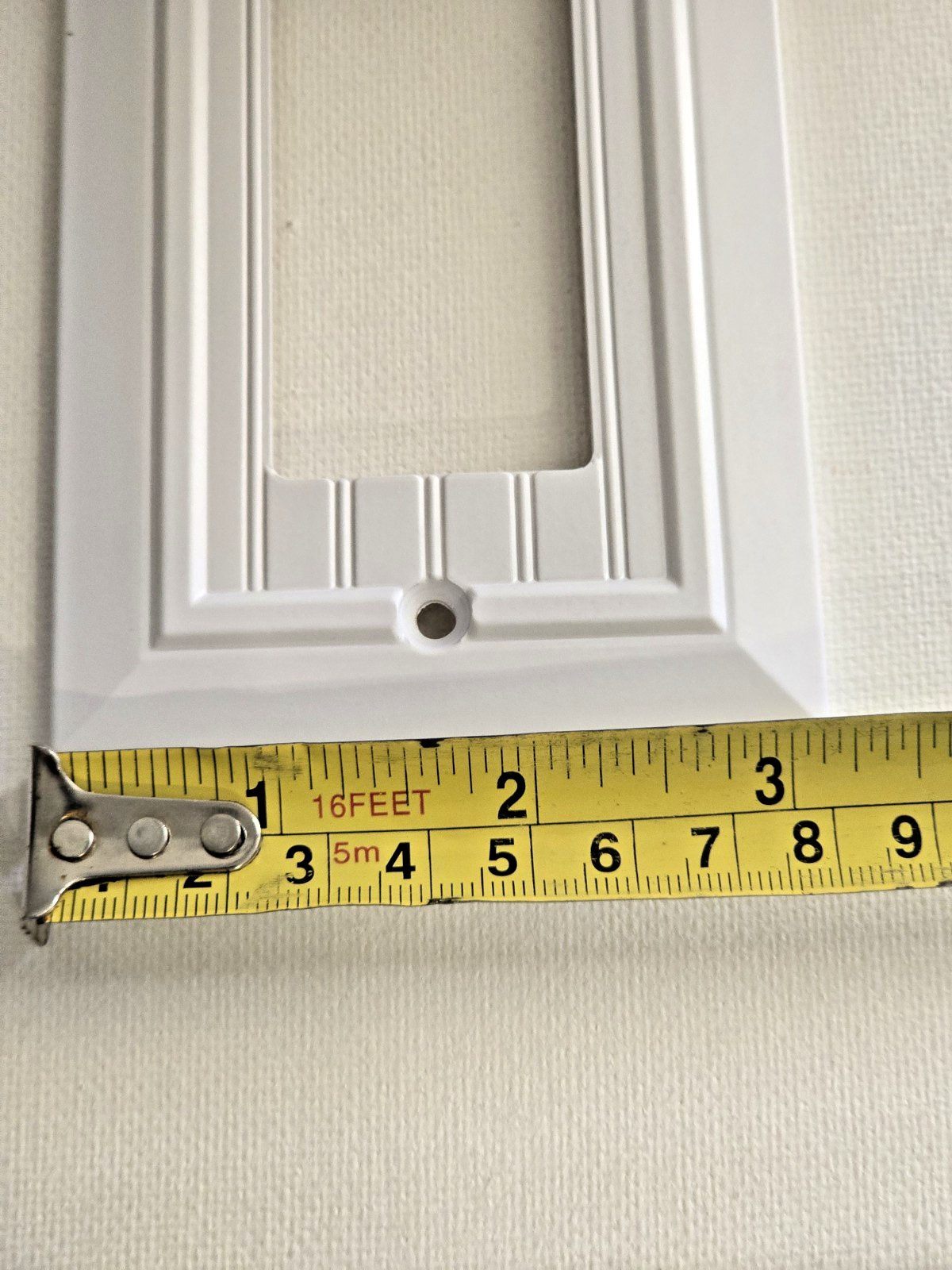 2 White Classic Beadboard Pattern Wall Plate Cover Strong Polycarbonate 1-gang