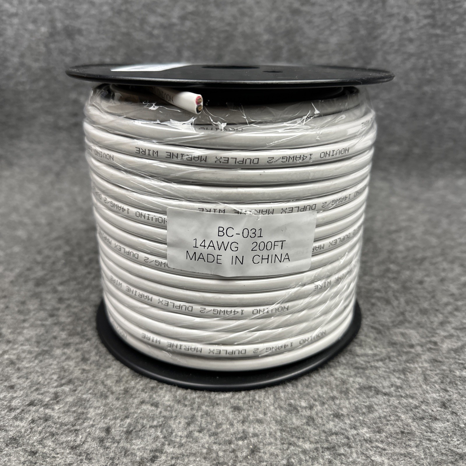 14 AWG Marine Grade Duplex Wire 200ft Tinned Copper Red & Black Cable BC-031