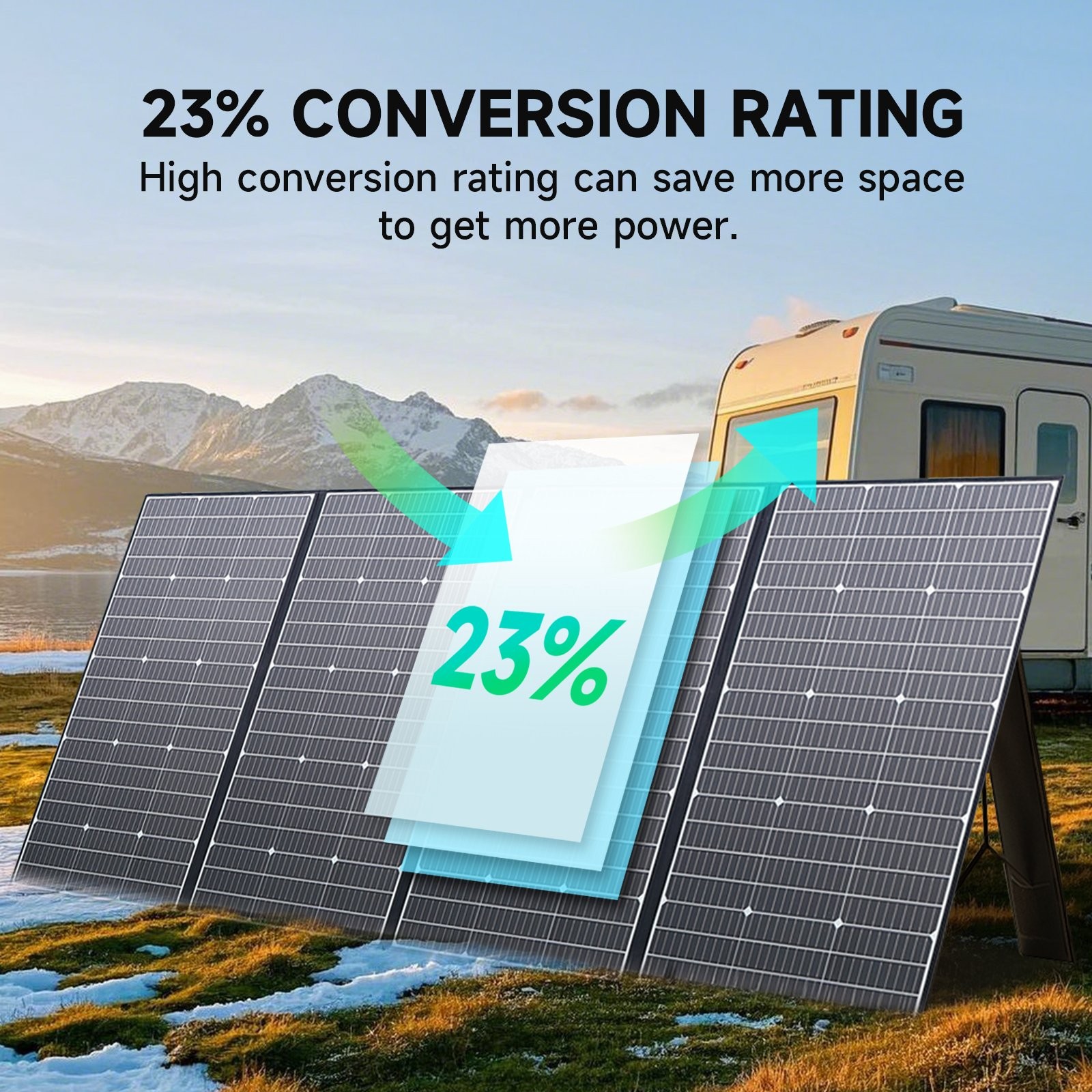400W Portable Solar Panel Waterproof Foldable Poly RV Solar Panel Kit