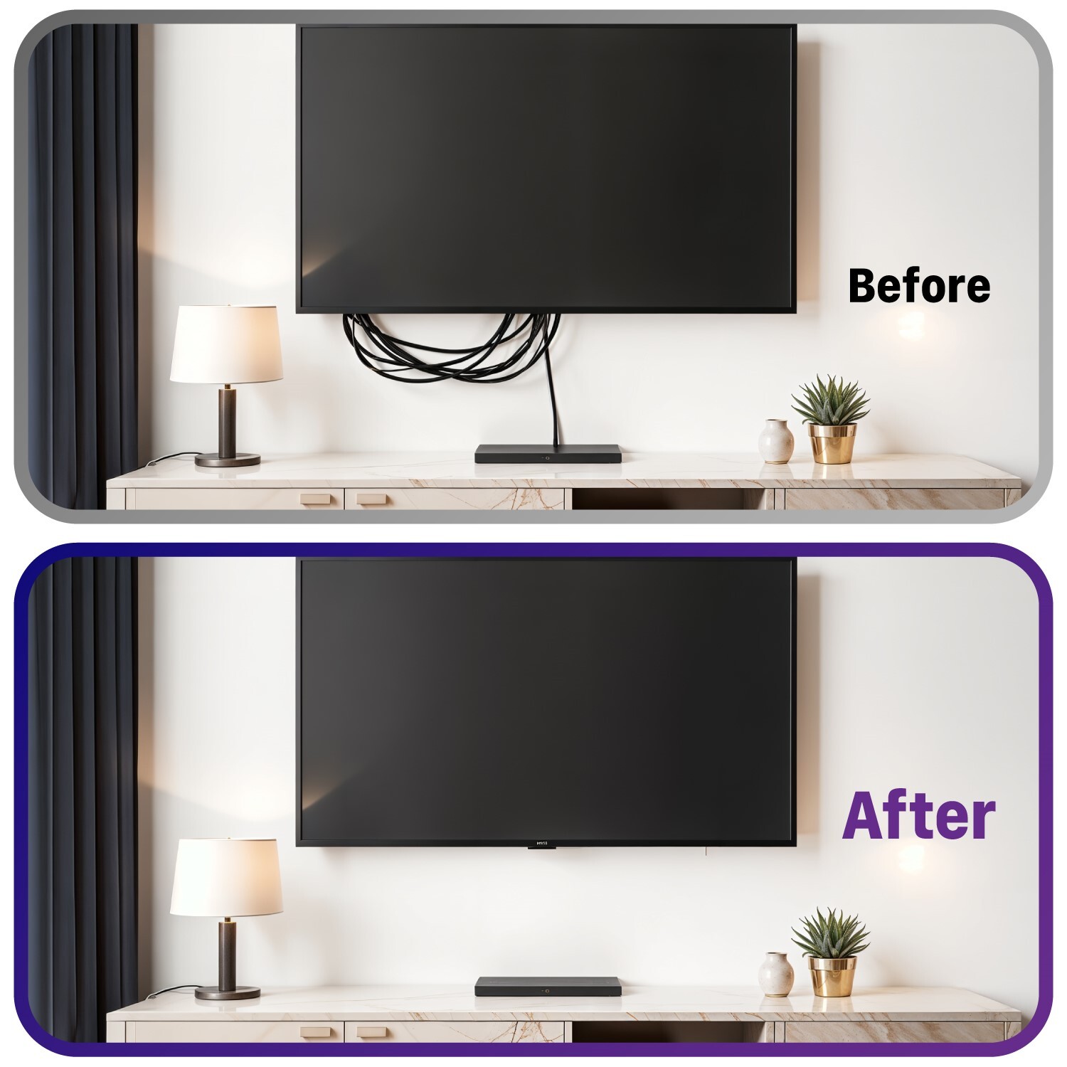 Fosmon 2 Gang Brush Wall Plate Low Voltage Wire Hider For Cable Pass Through