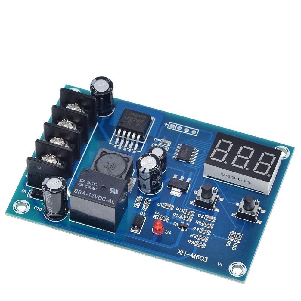 12V – 24V Battery Charge Controller Protection Module w/ LED Voltmeter XH-M603
