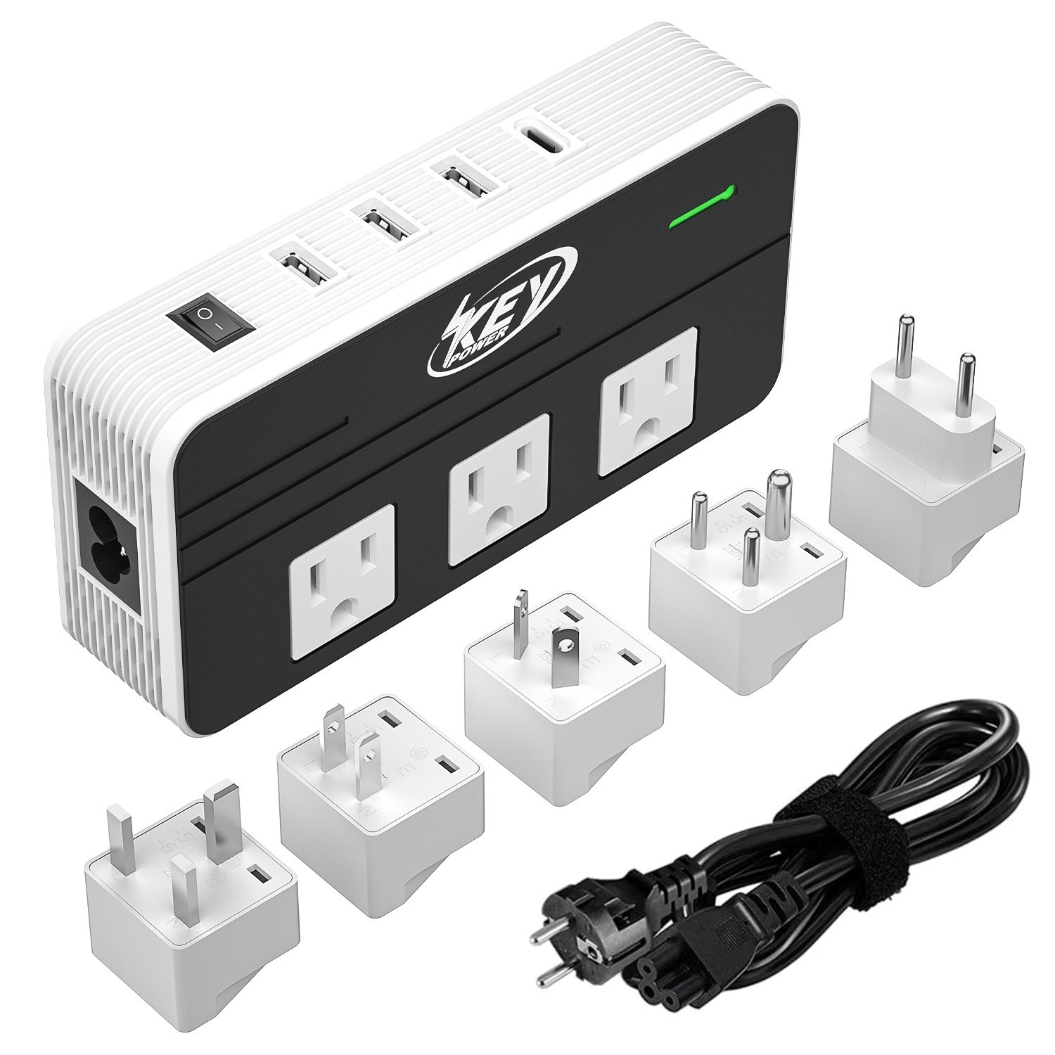 230Watt-2000Watt 3AC+4USB ports voltage converter for over 150 countries