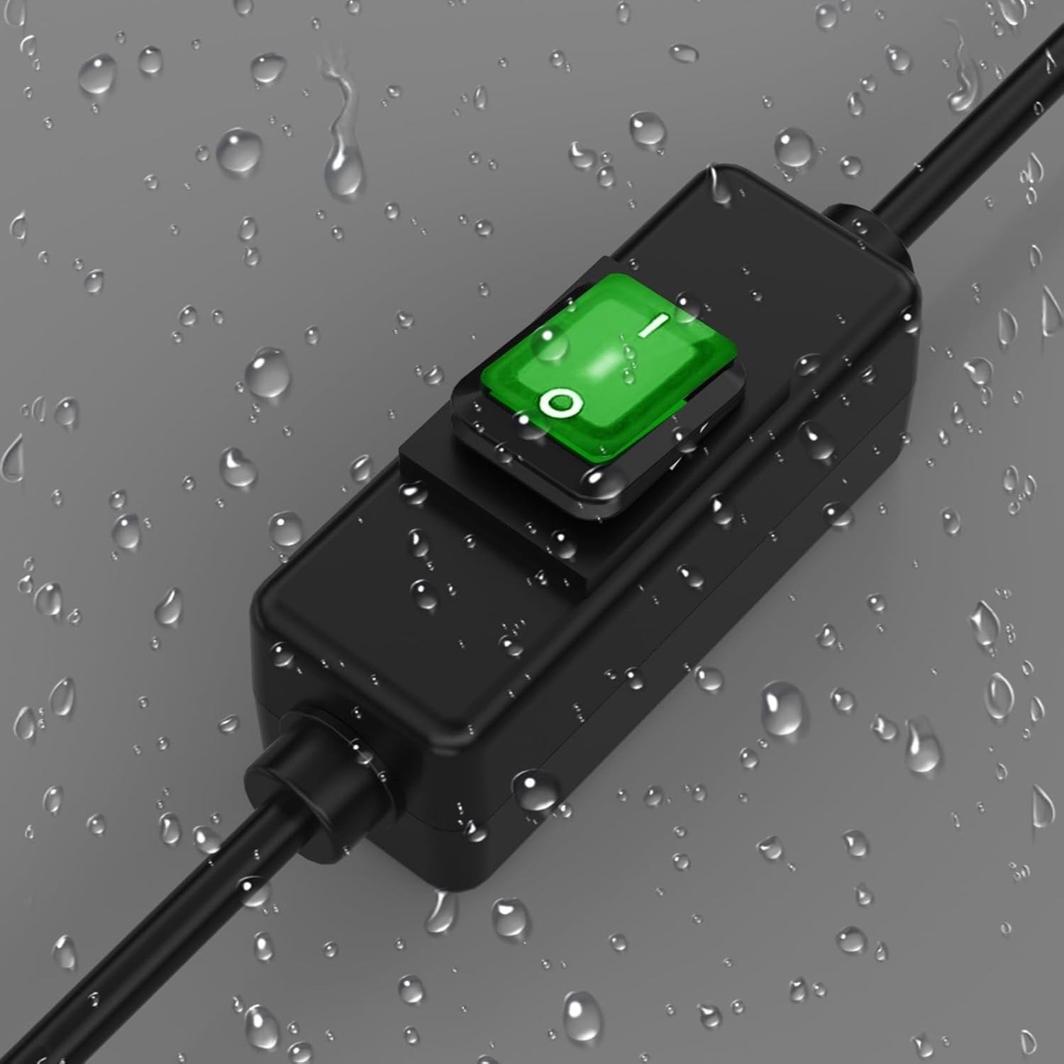 (3Feet) 3-Prong Outdoor Waterproof Extension Switch Cord, In-Line On/Off Switch