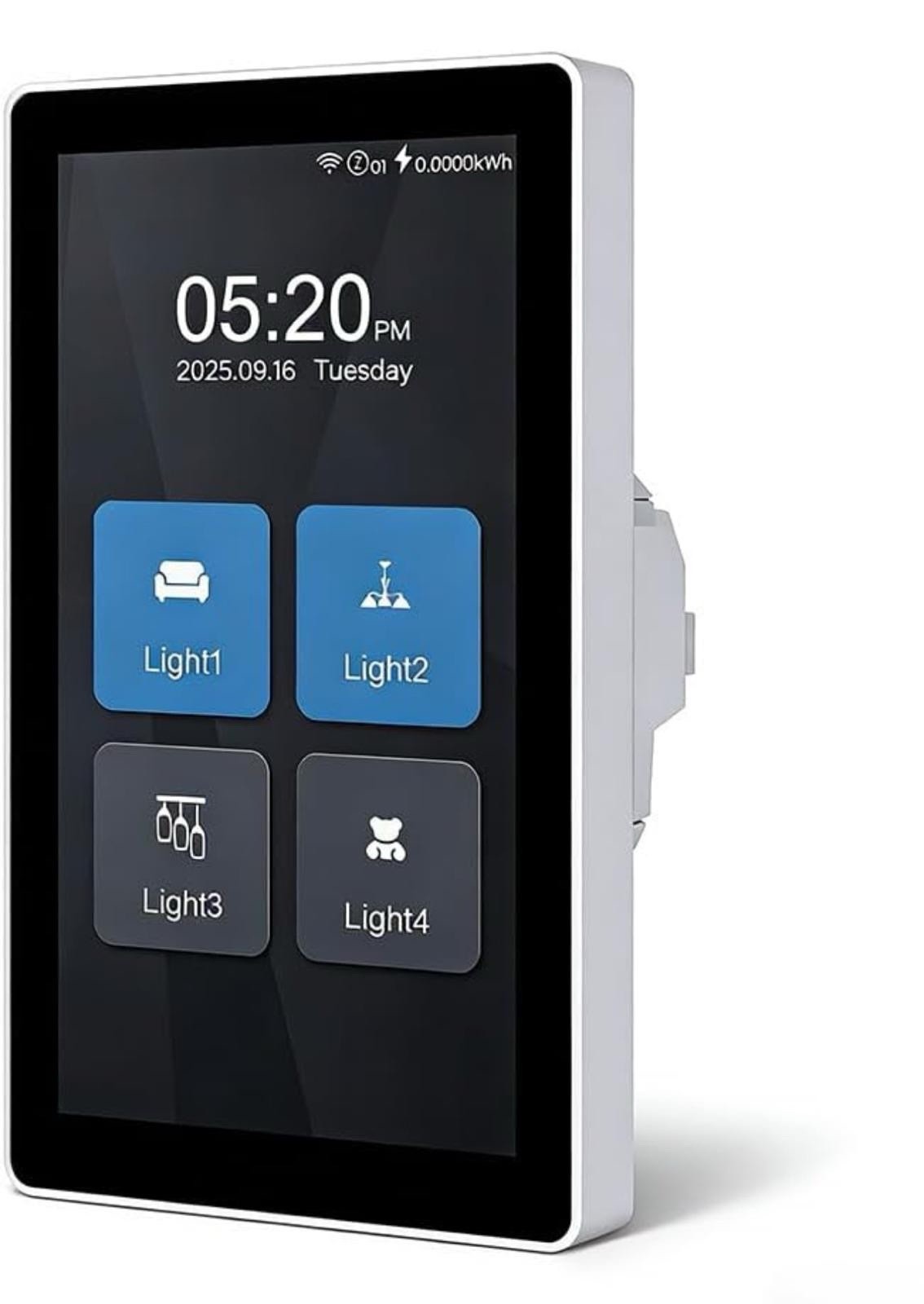 L10 Large LCD Smart Light Switch, Custom Display & Icons, 6-in-1 1/2/3/4 Gang &