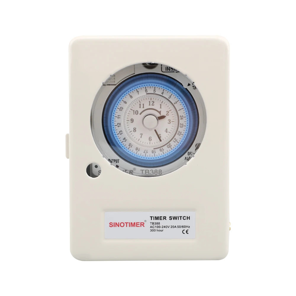 Quartz Timer Switch 100-240V 20A DIN Rail 24H 15Min Waterproof Mechanical Tools