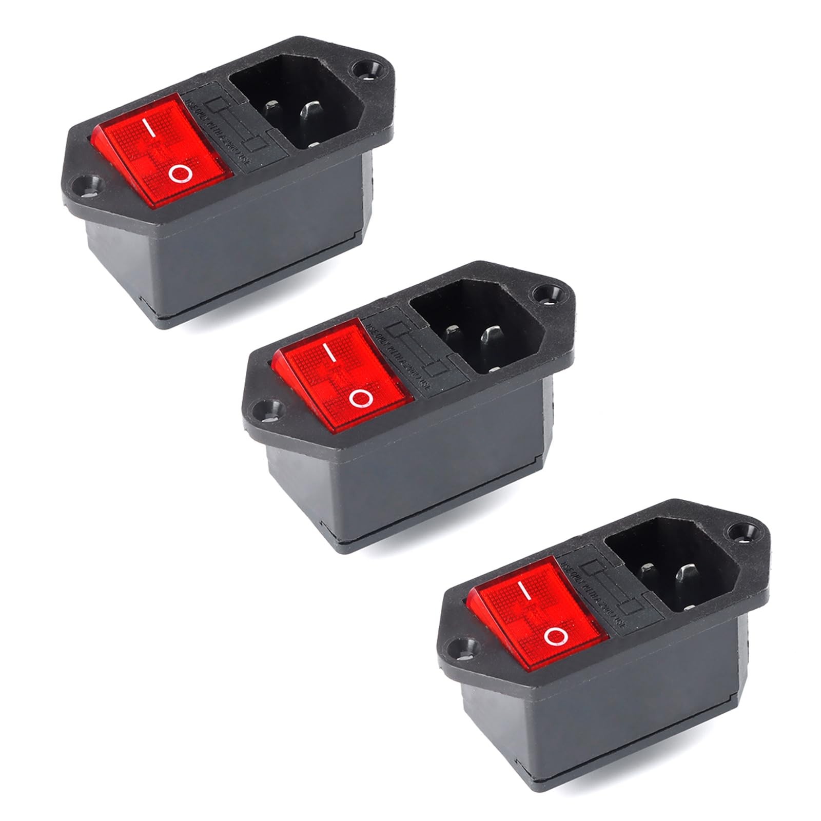EC Buying 3Pcs AC-14-F16C Electrical Switch Power Socket with KCD4 10A Fuse…