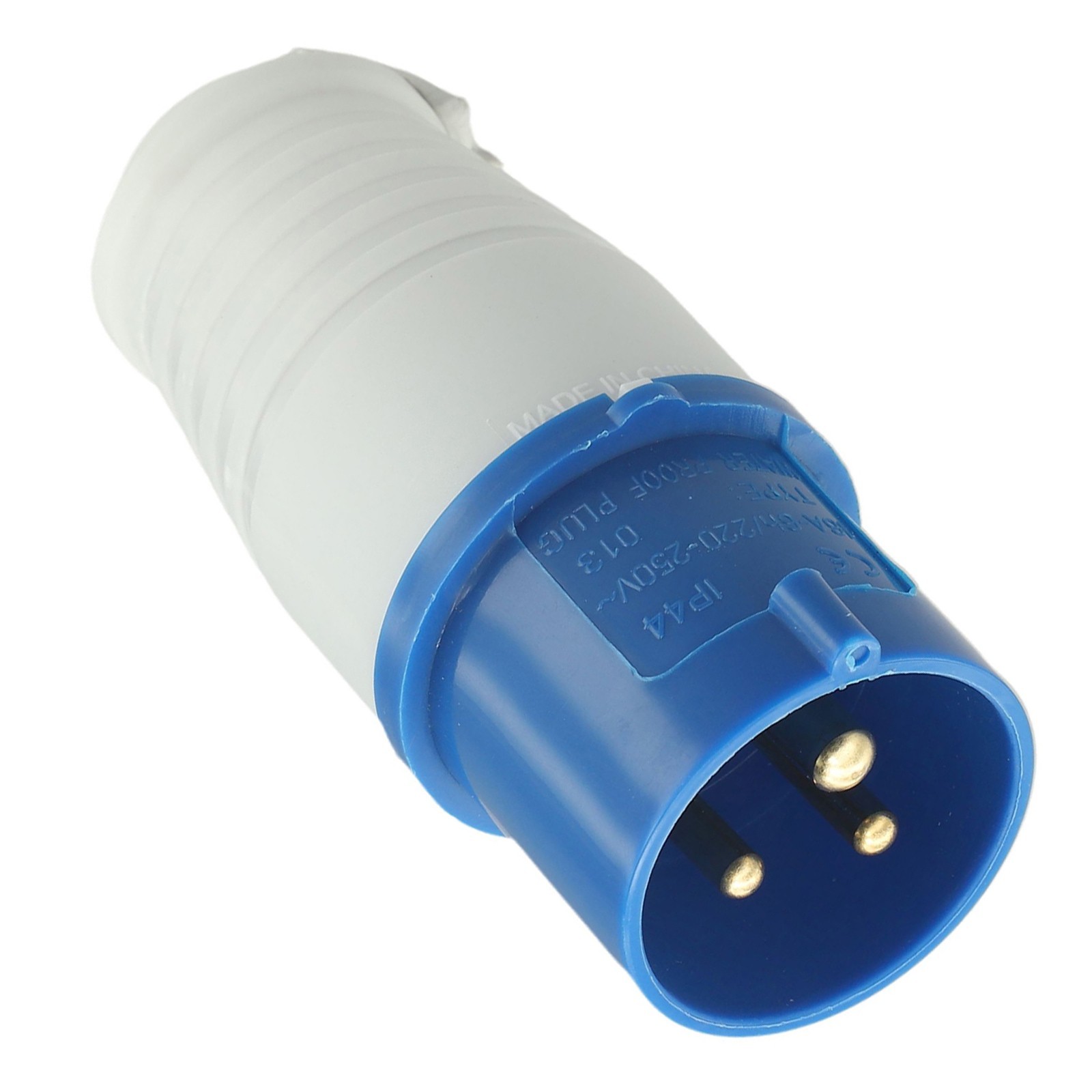 Blue 16A 3 PIN-SOCKET 240V 2P&E Site IP44 Blue Industrial Male Female UK SELLER