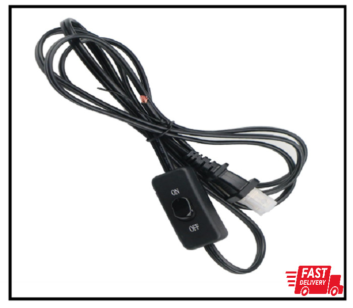 6FT Lamp Cord with On/Off Switch 18AWG 2 Prong Power Cord Replacement 3A NEW