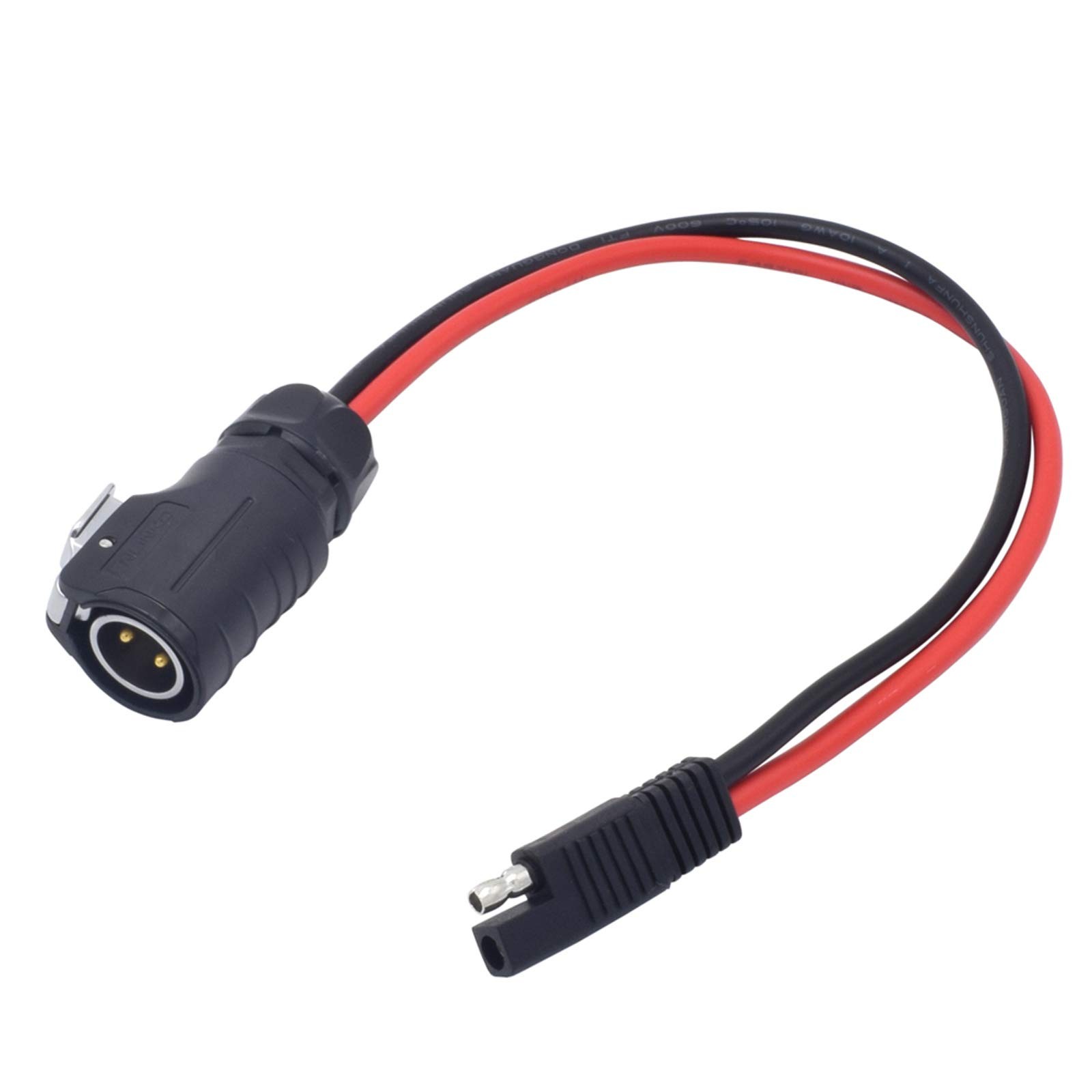 JooFn 10AWG 2 Pin Power Industrial Circular Connector to SAE Cable SAE, Black