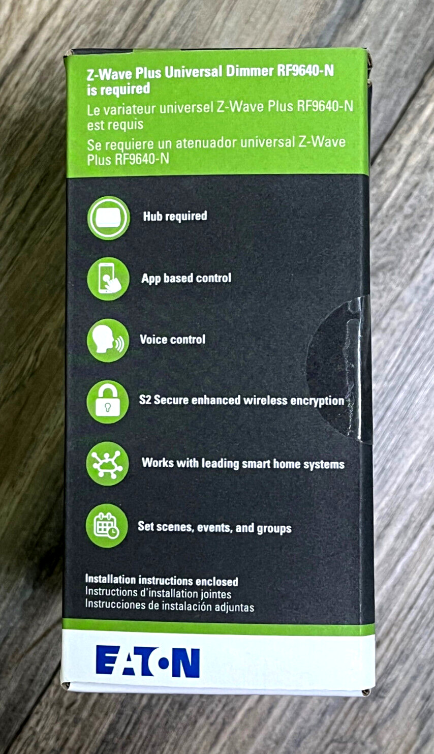 EATON Z Wave Plus Wireless Dimmer RF9642-ZDW