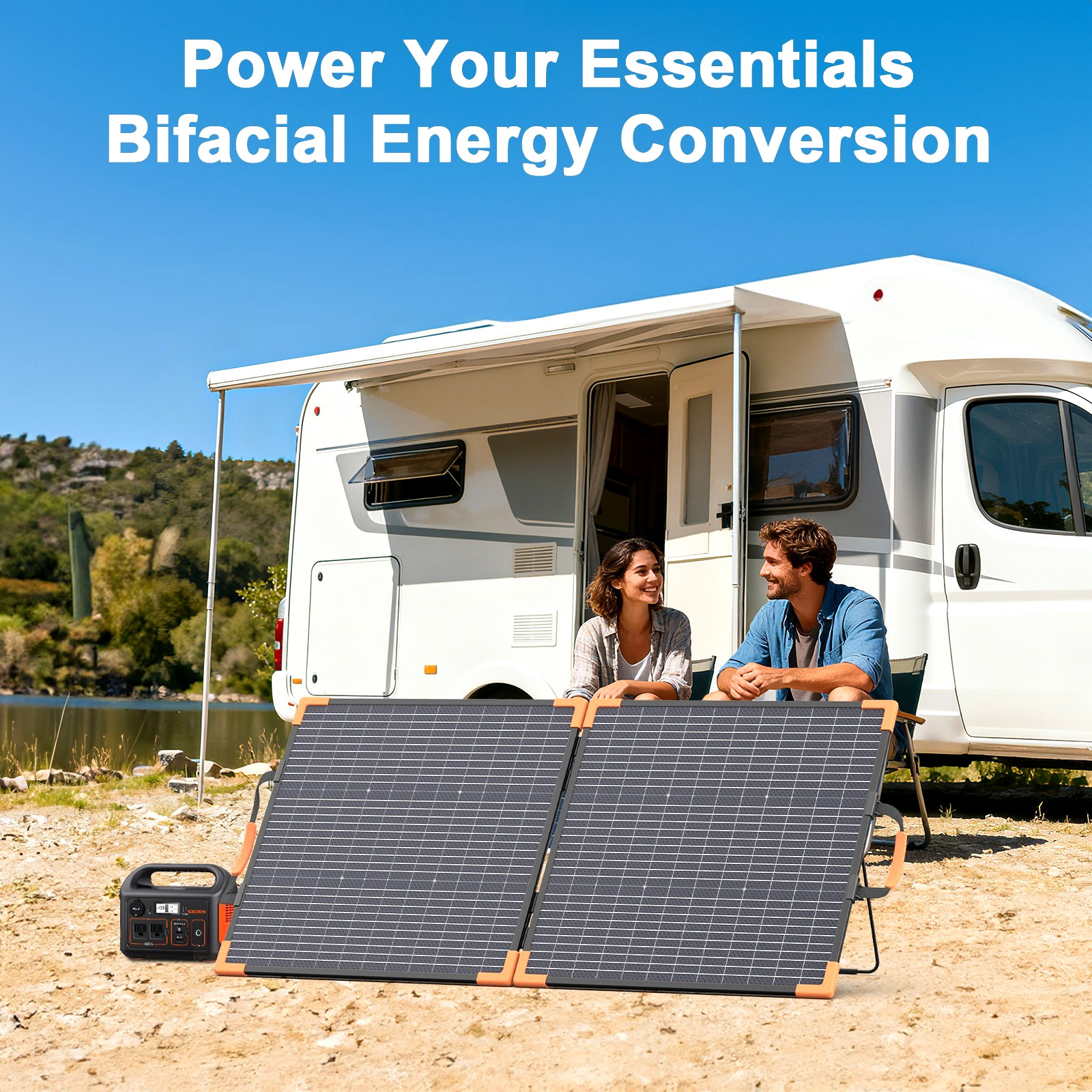 MHPOWOS Solar Panel 100w for Jackery Explorer 300 500 1000 V2 Power Stations