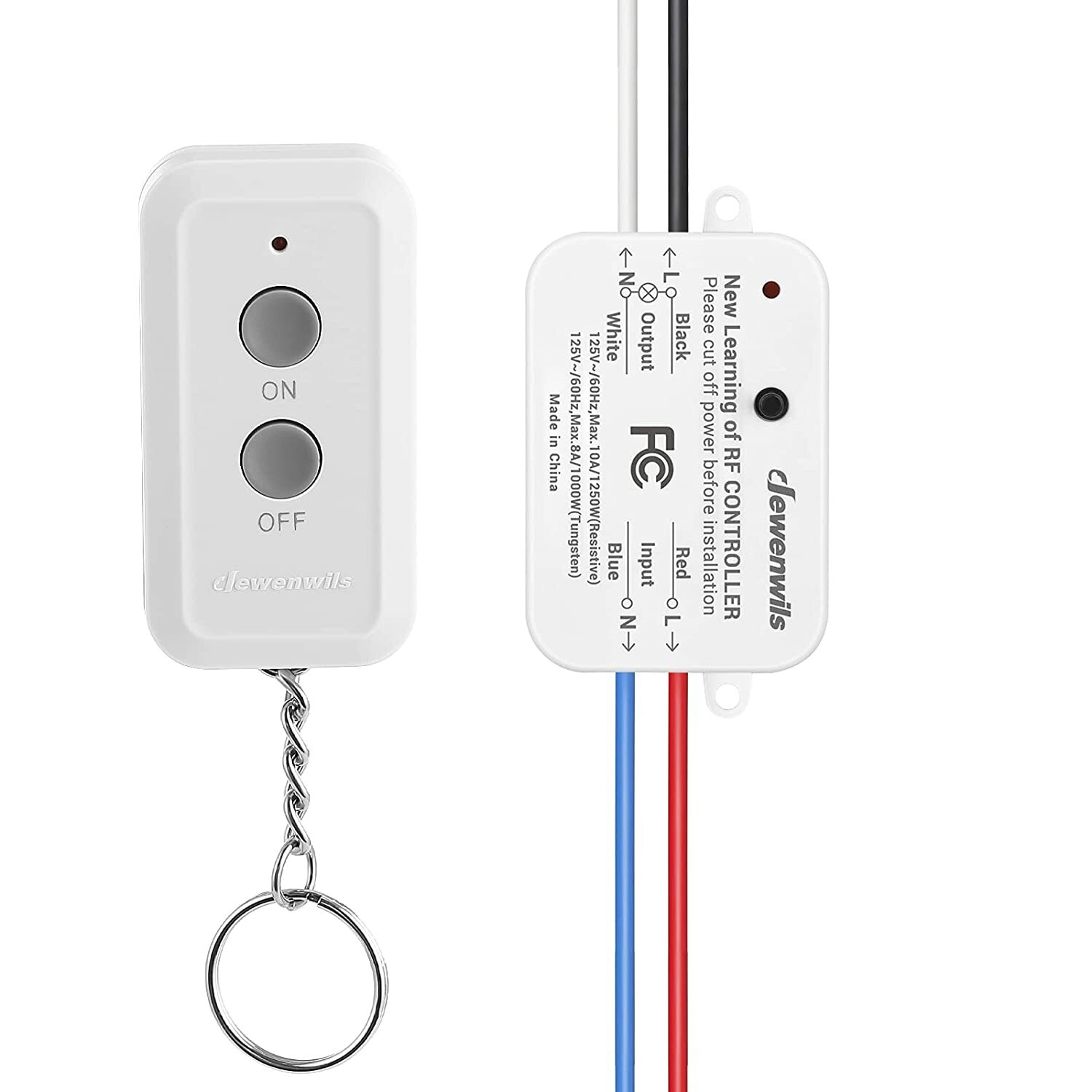 DEWENWILS Wireless Remote Control Light Switch and Receiver Kit Programmable