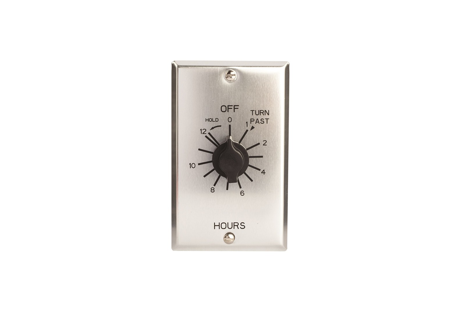 Nsi Tork C512Hh Spring-Wound In-Wall Twist Timer Hold Setting Metal Plate And