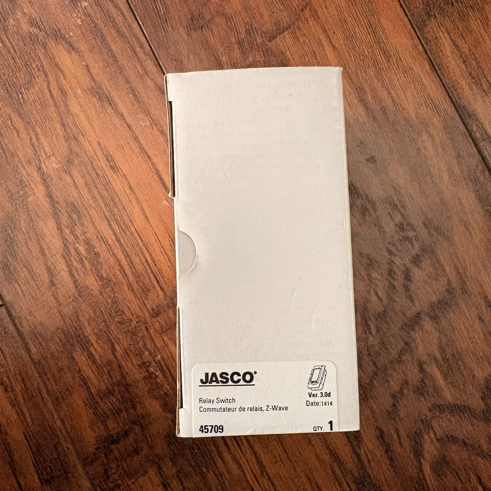 Jasco 45709 White Z-Wave App Control Auxillary Paddle Relay Switch