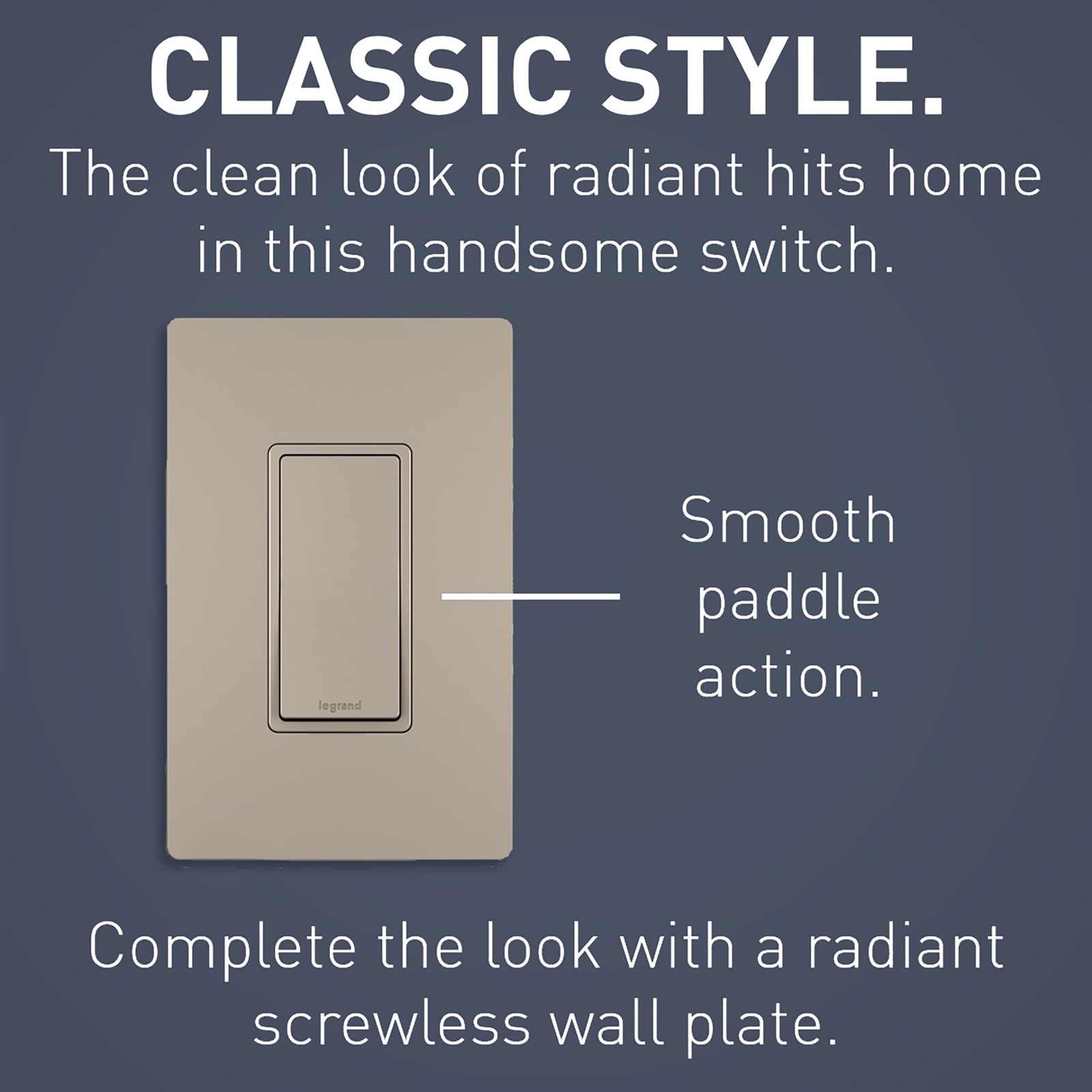 Legrand Radiant Brushed Nickel 15A 3 Way Rocker Light Switch Easy Install