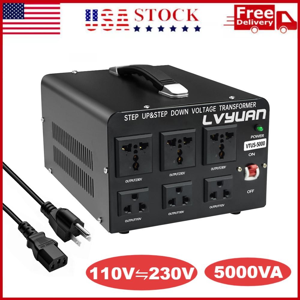 5000W Peak Step Up &Down Voltage Converter Transformer 110V to 220V 220V to 110V