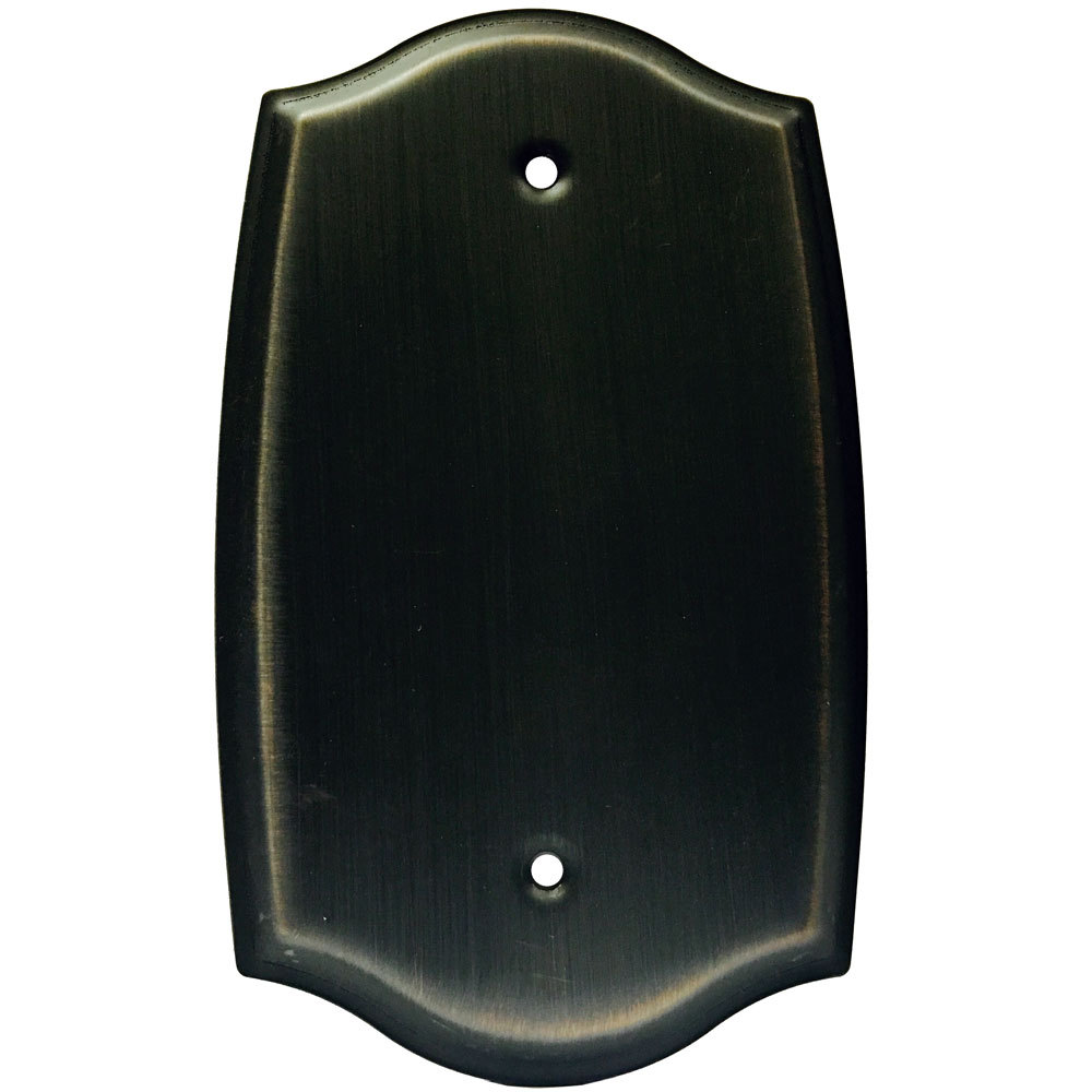 Oil Rubbed Bronze Single Blank Metal Wall Plate