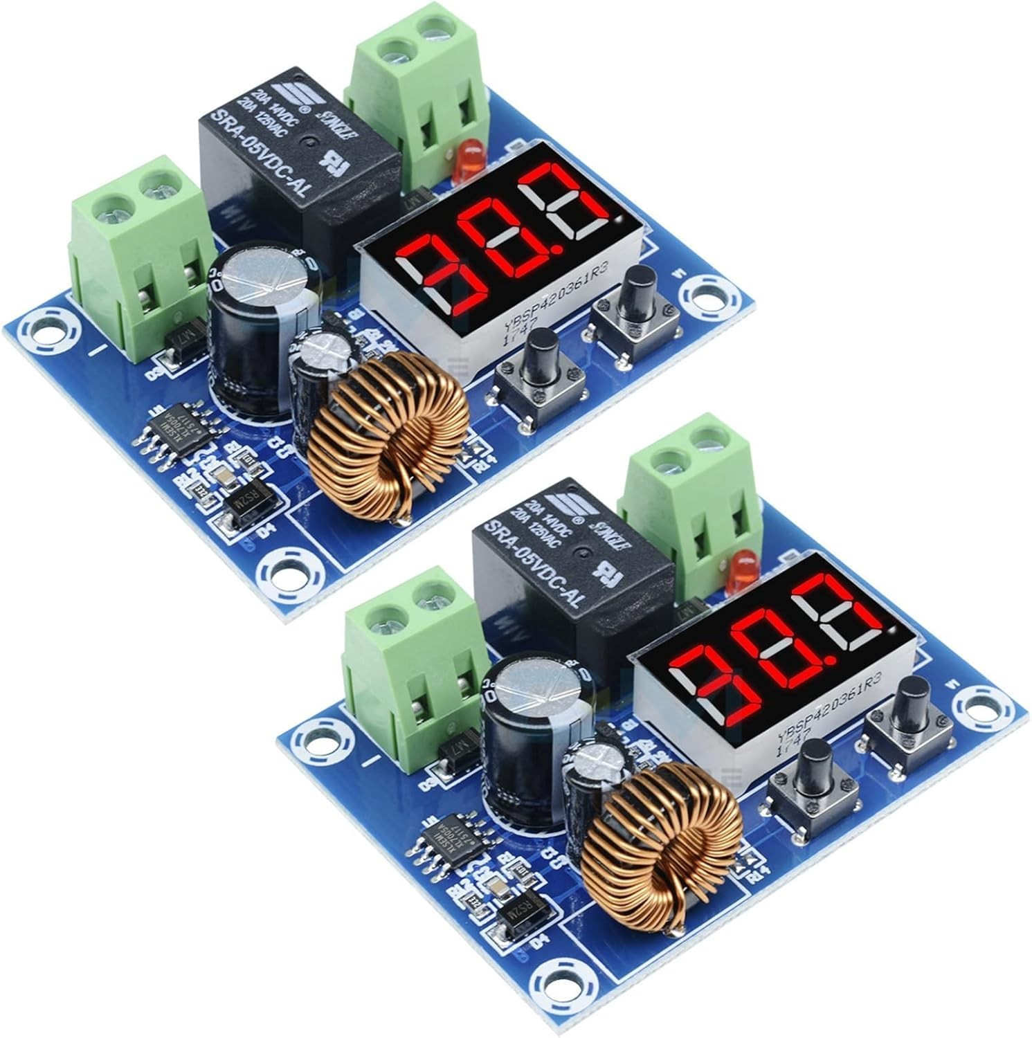 2PCS Digital Low Voltage Protector 12V-36V Disconnect Switch Cut Off Over Dis