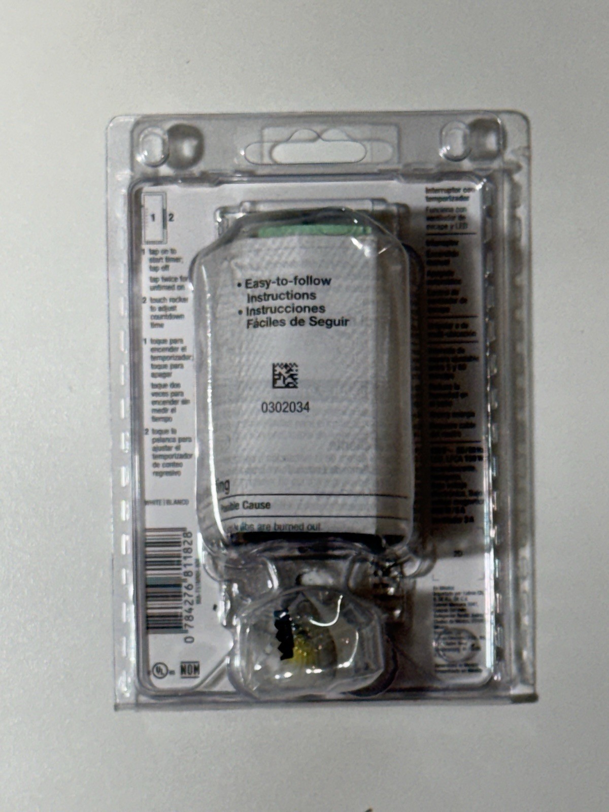 Lutron MA-T51MNH-WH Timer Wall Switch Manual On Auto-Off Adjustable White