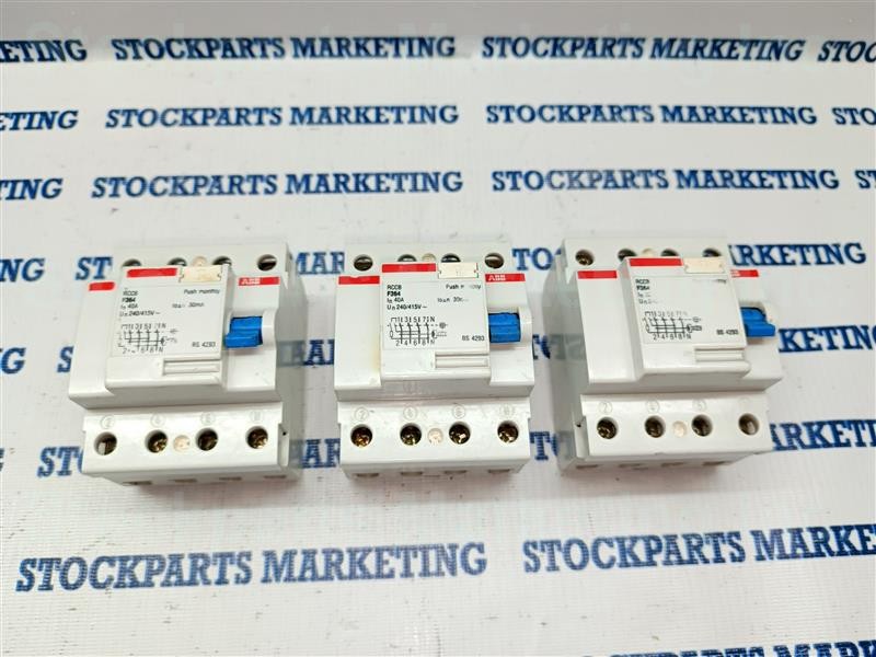 Lot 3pcs ABB RCCB F364 RCCBF364 40A 240/415V Circuit Breaker 30Days Warranty