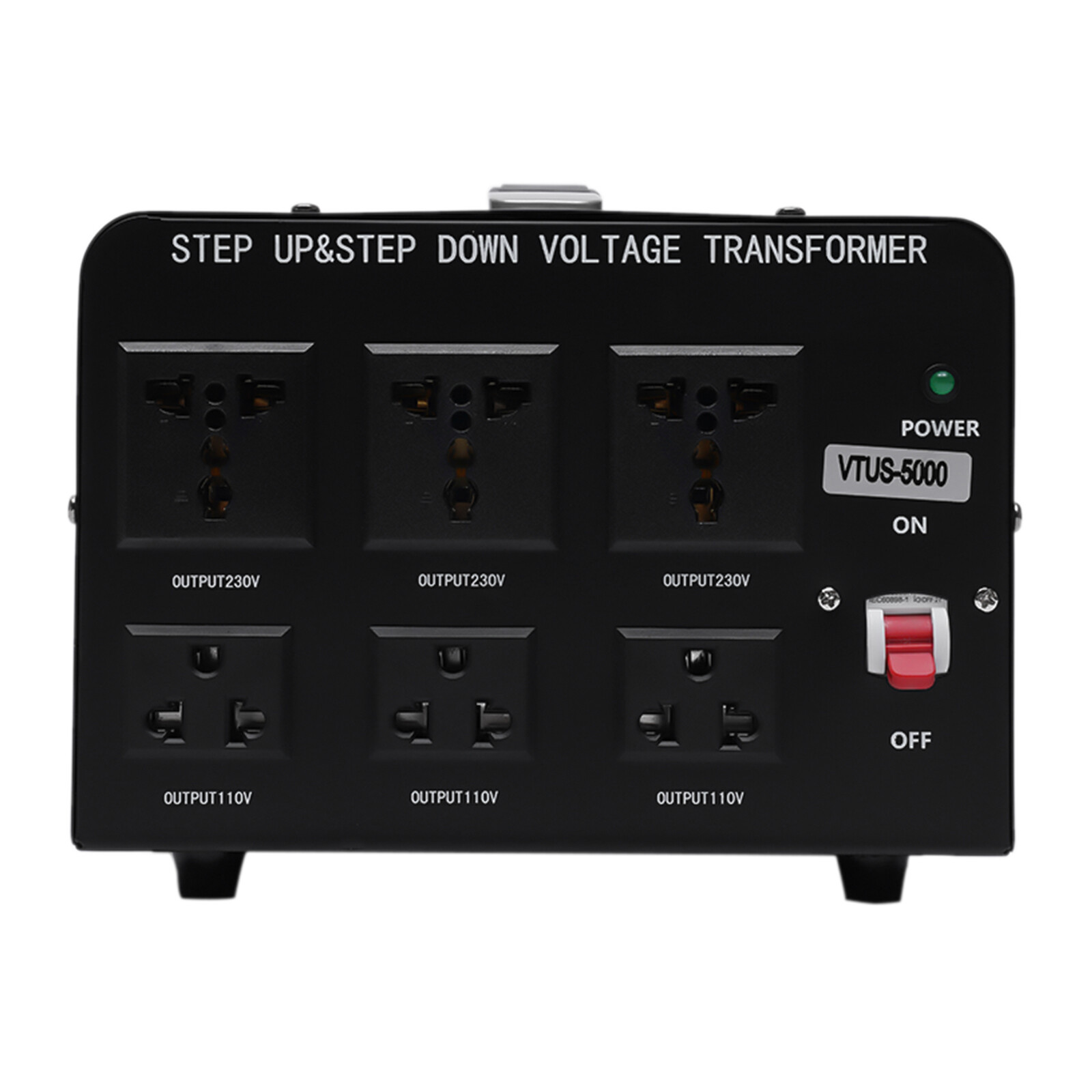 5000W Peak Voltage Converter Transformer Heavy Duty Step Up/Down 110V to 220V US