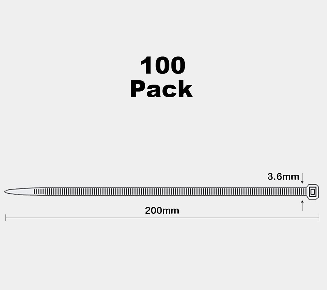 Oksdown Green Garden Zip Ties 8 Inch 3.6MM 100 Pack Self 8″ (40lb),