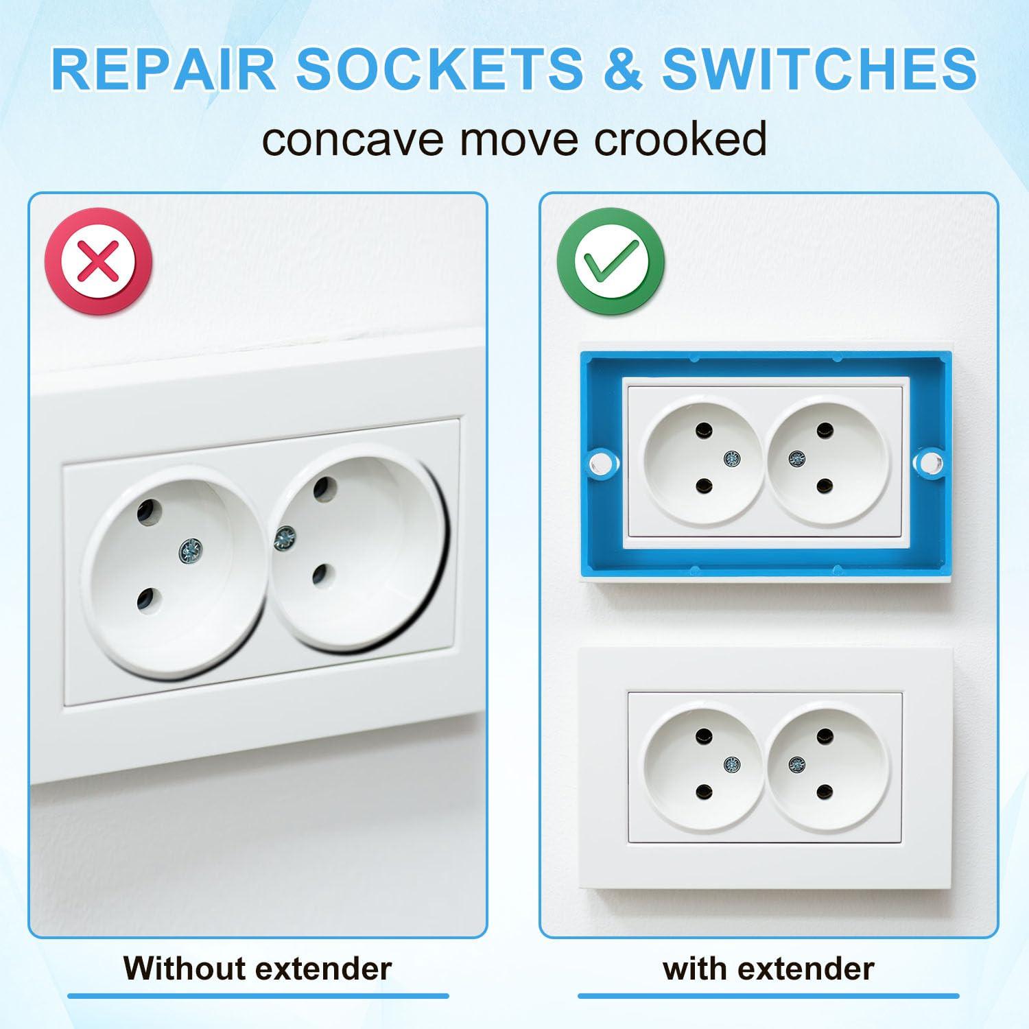 6Pcs 1/2″” Single Gang Receptacle Outlet Box Extenders, Electric Outlet Extender