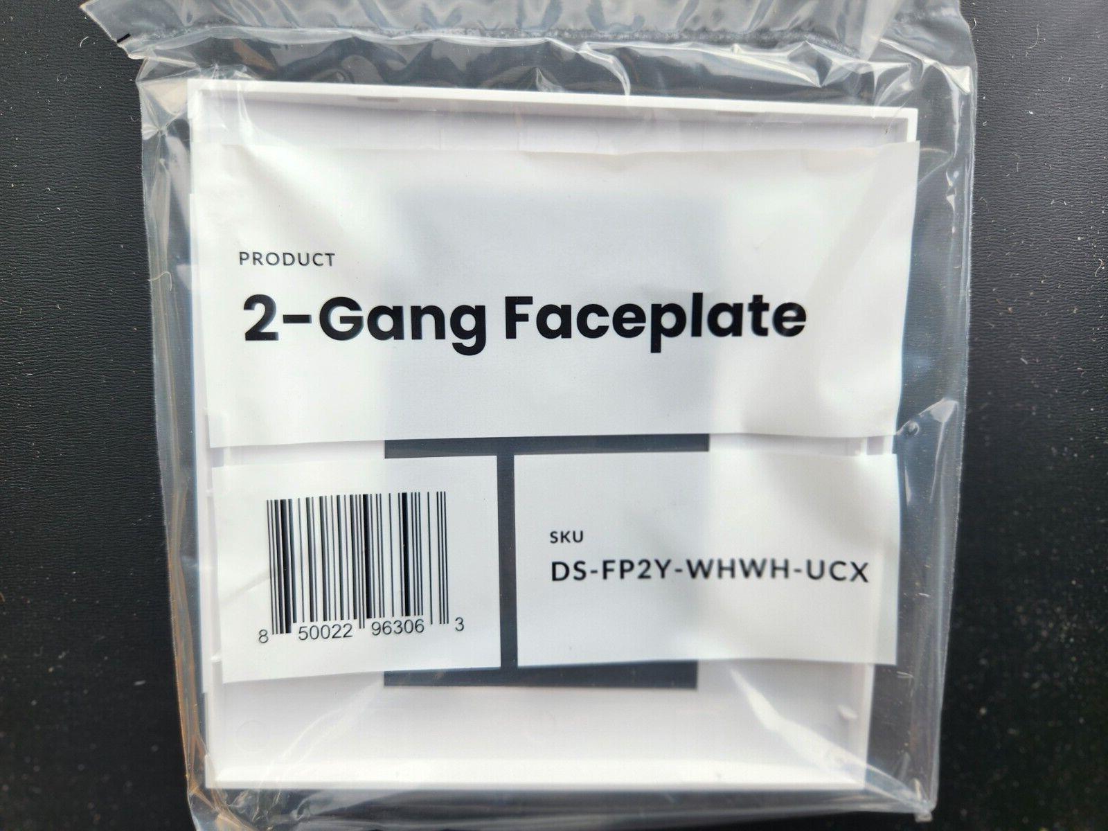 (4 Pack) Deako 2-Gang Faceplate DS-FP2Y-WHWH-UCX