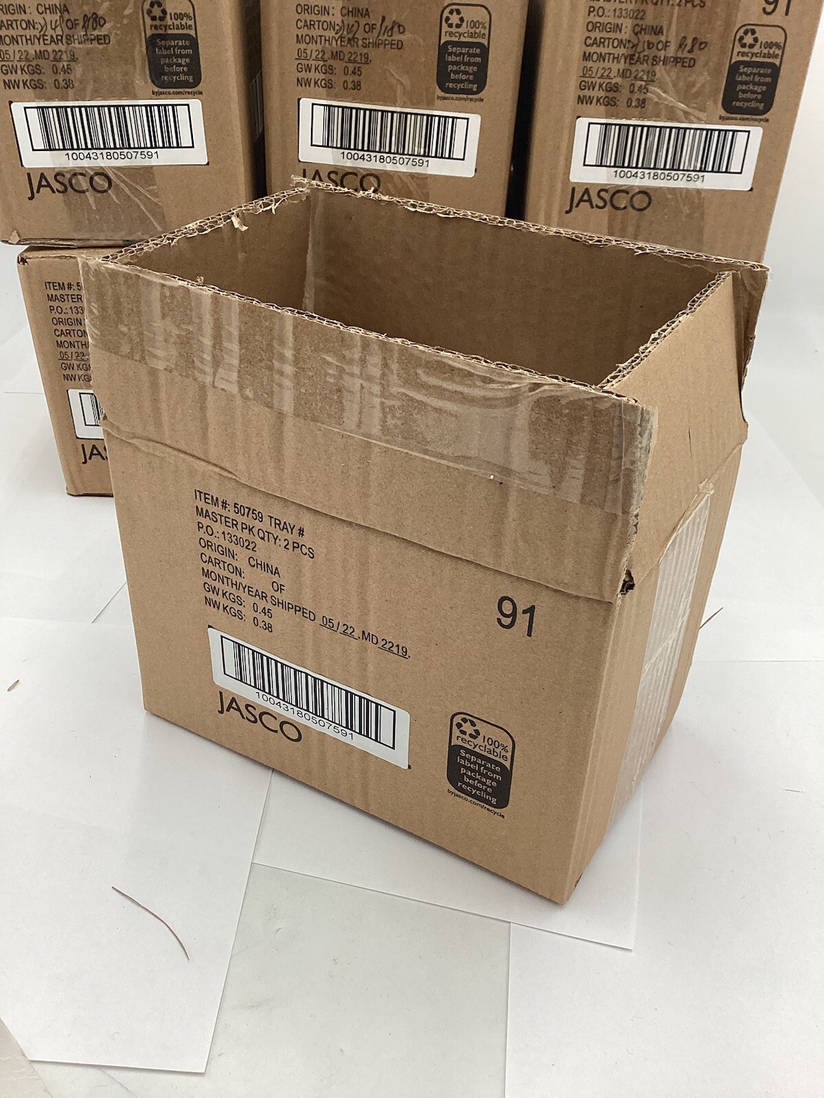 GE Grounded Adapter Spaced Six 6 Outlet Converter Wall Electrical Socket LOT x15