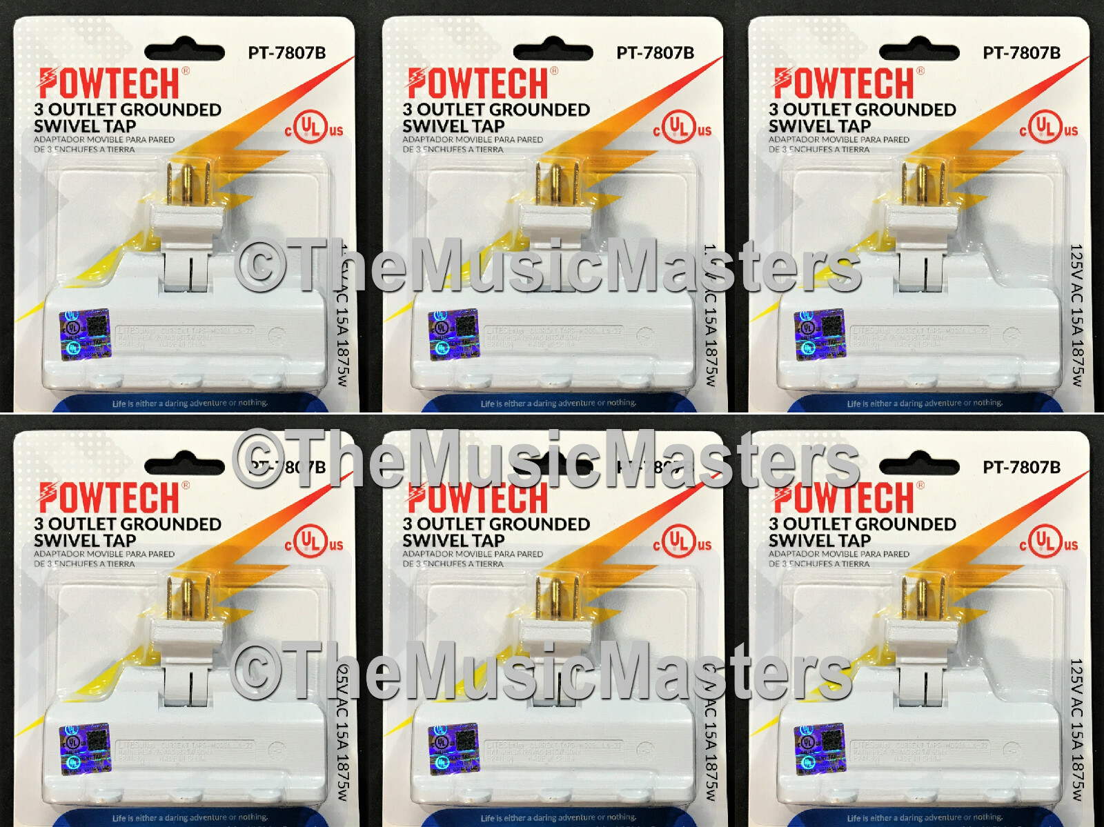6X Swivel 3 Outlet Triple AC Wall Plug Power Tap Splitter 3-Way Electric Adapter