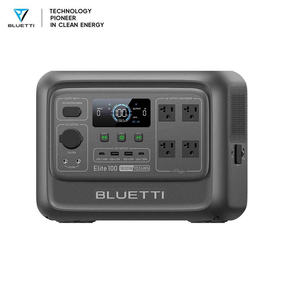BLUETTI Elite 100 V2 1800W 1024Wh Portable Power Station + 200W Solar Panel Kit