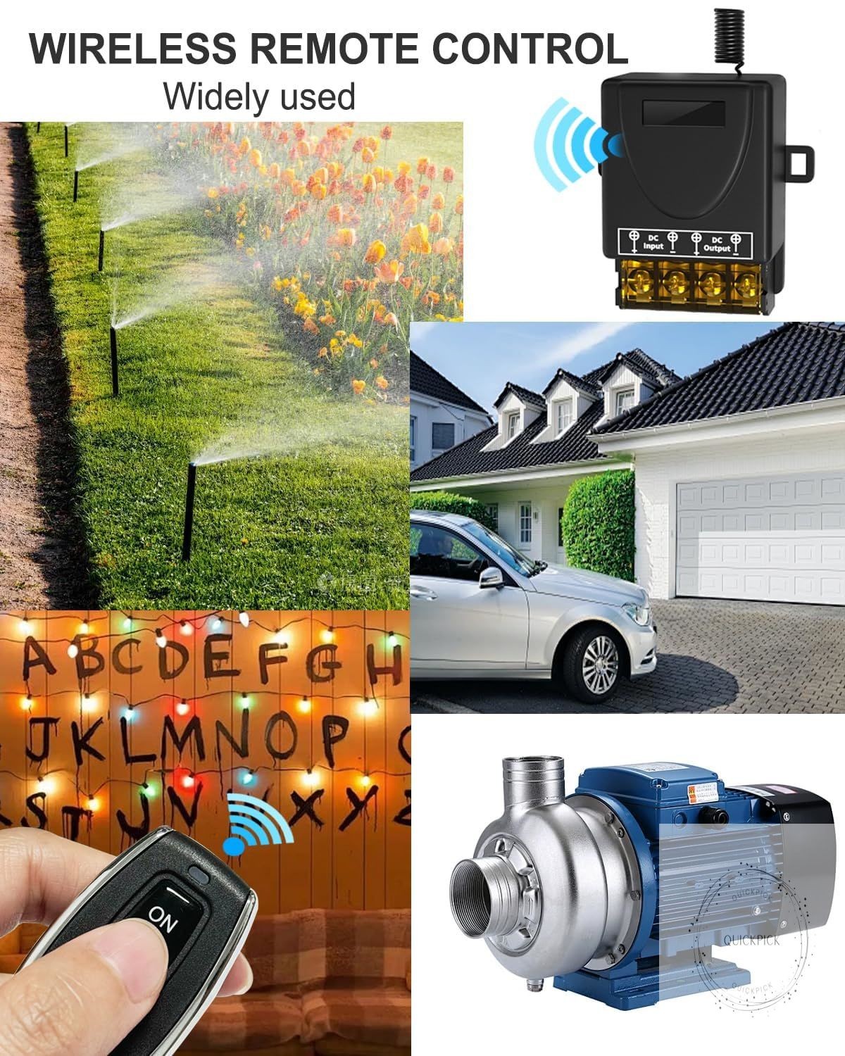 30A 12V Wireless Remote Control Switch Kit – Heavy Duty Relay with 2 Remotes