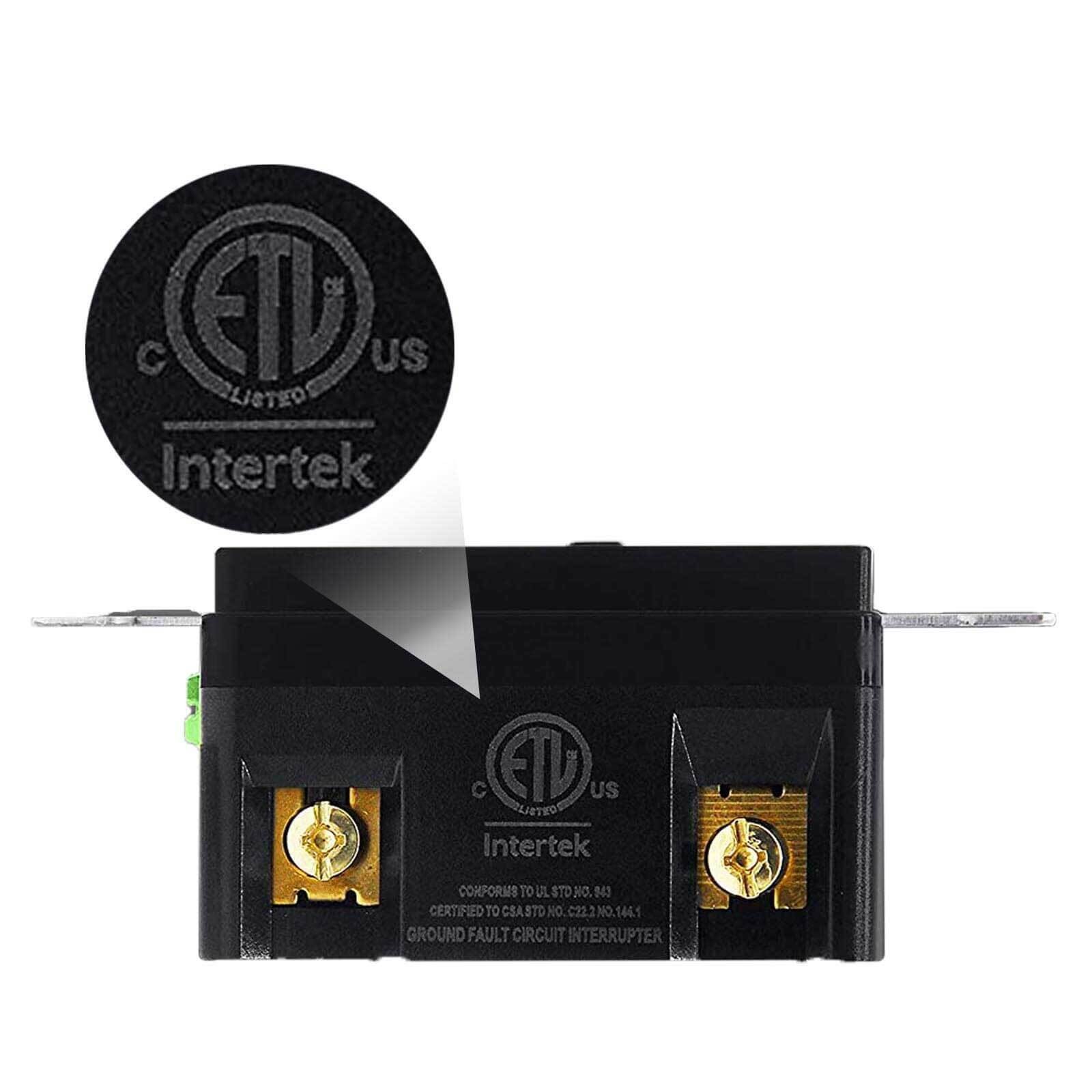 2Pack 20A GFCI Outlet Black Tamper Weather Resistant Receptacle with Wall Plates