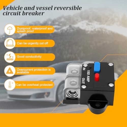 Car Resettable Circuit Breaker, Manual Reset Button Self Recovery Circuit 150A