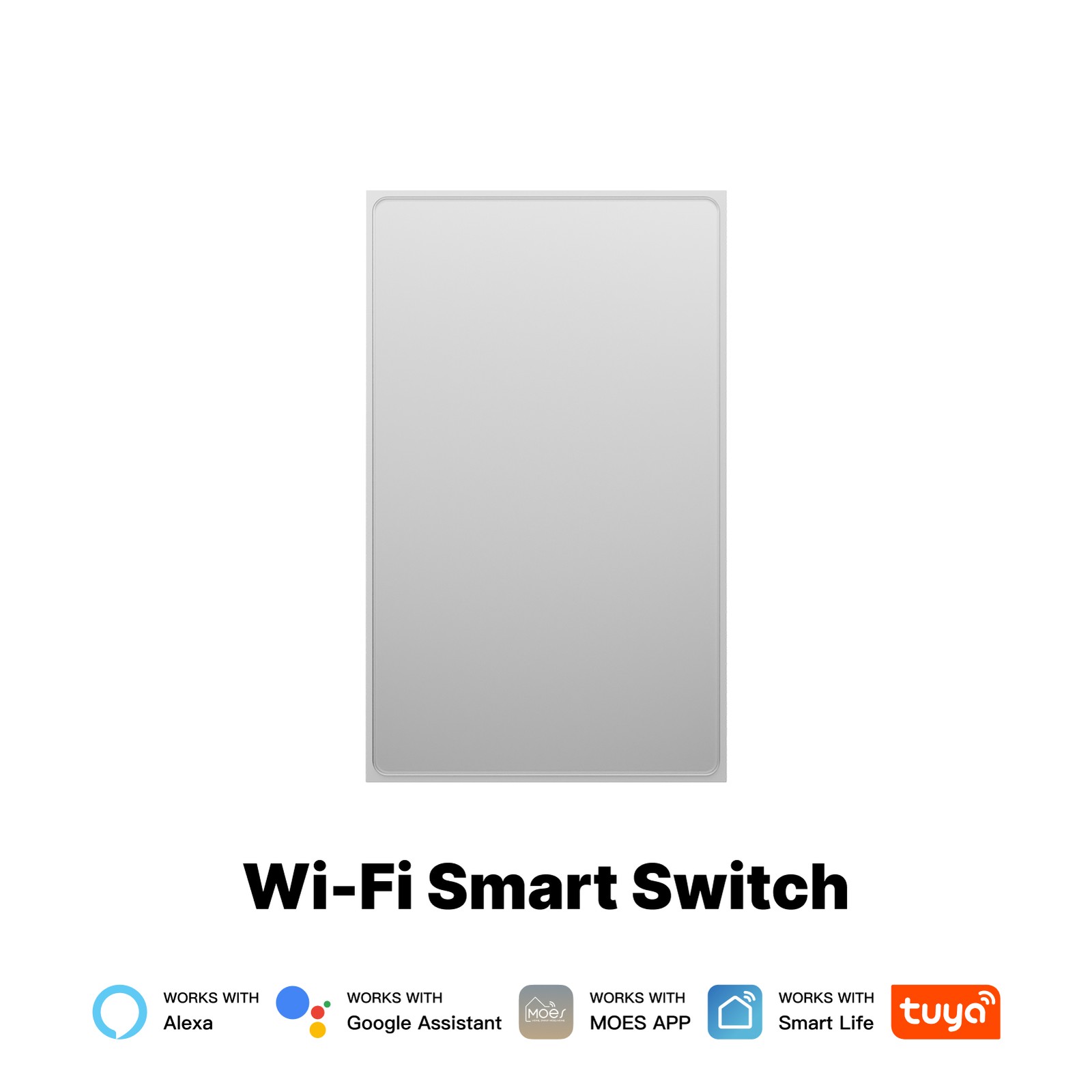MOES 1/2/3/4 Gang WiFi Smart Light Switch Wall Full Touch Glass Alexa Google App