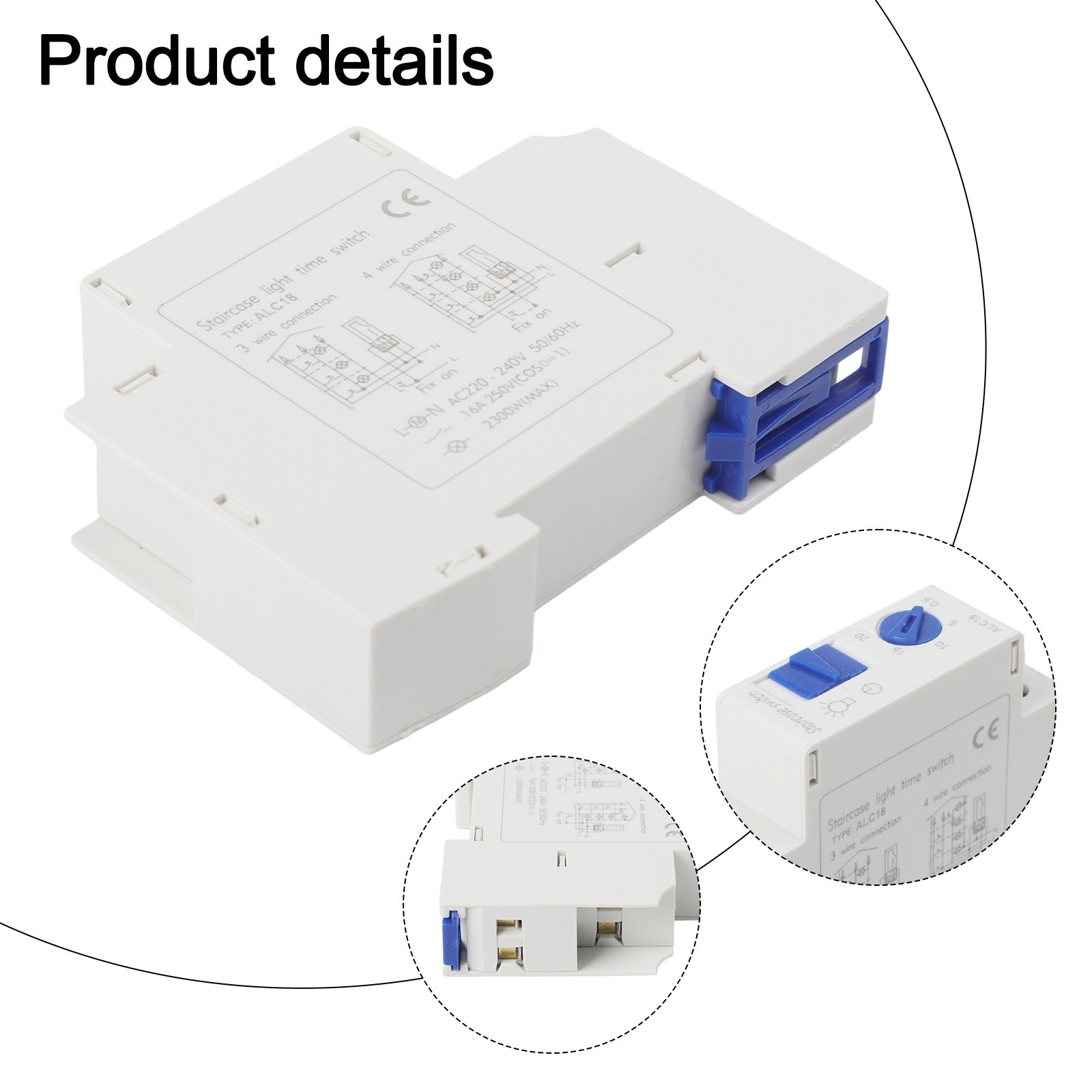 Automatic Switch Energy Efficient 0.5 To 20 Minutes Timer ABS Plastic Material