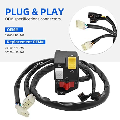 Compatible with Honda TRX400EX Sportrax TRX450ER Start Stop Switch Button Left