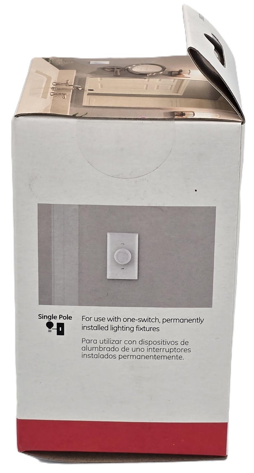 GE Rotary Dimmer Switch Single Pole White/Almond LED CFL Incandescent 18021