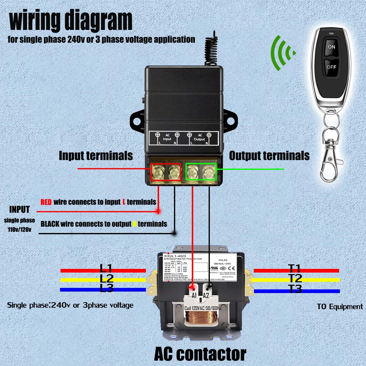 VONVOFF Wireless Remote Switch,AC110V/120V/240V/ 30A Relay RF Remote Control …
