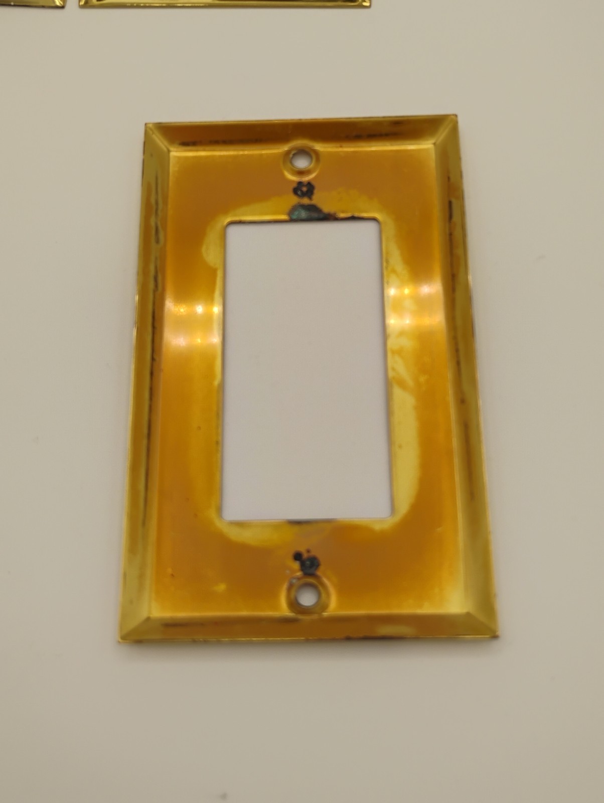 Unbranded, Mulberry Brass 1-Gang Rocker Light Switch Wall Plates, Lot Of 5