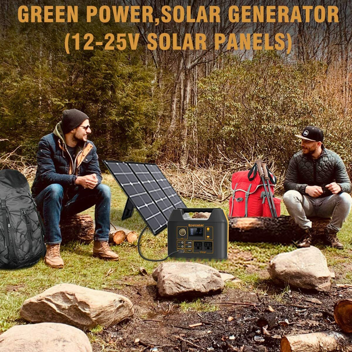 PORTABLE POWER Station Android Apple Solar AC/DC Charge 300W EMERGENCY GENERATOR