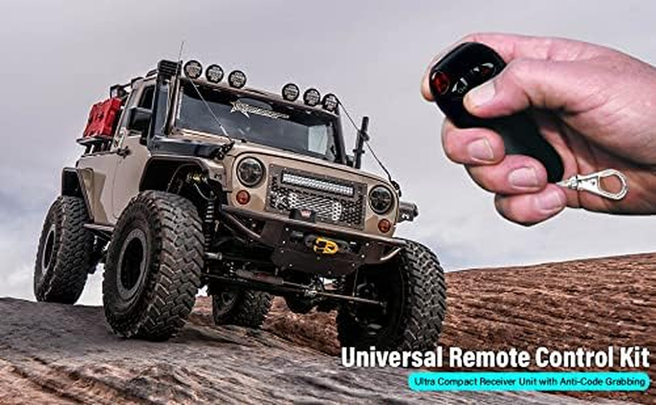RM02 12V 15A Wireless Relay Switch Kit with 2 Remote Controls, Long Range RF Rec