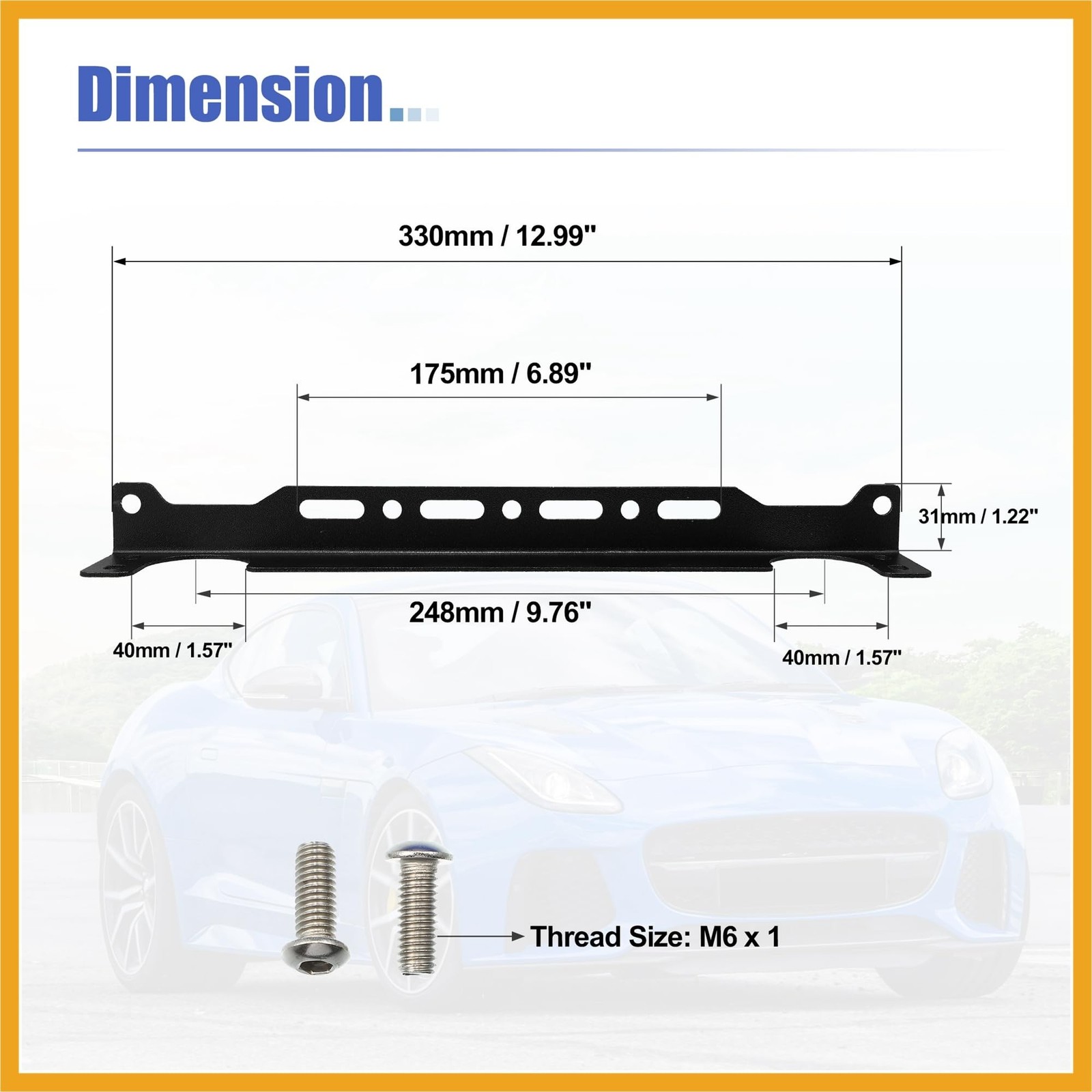 Universal Oil Cooler Mounting Bracket Kit 330mm Aluminum Alloy Engine Oil Coo…