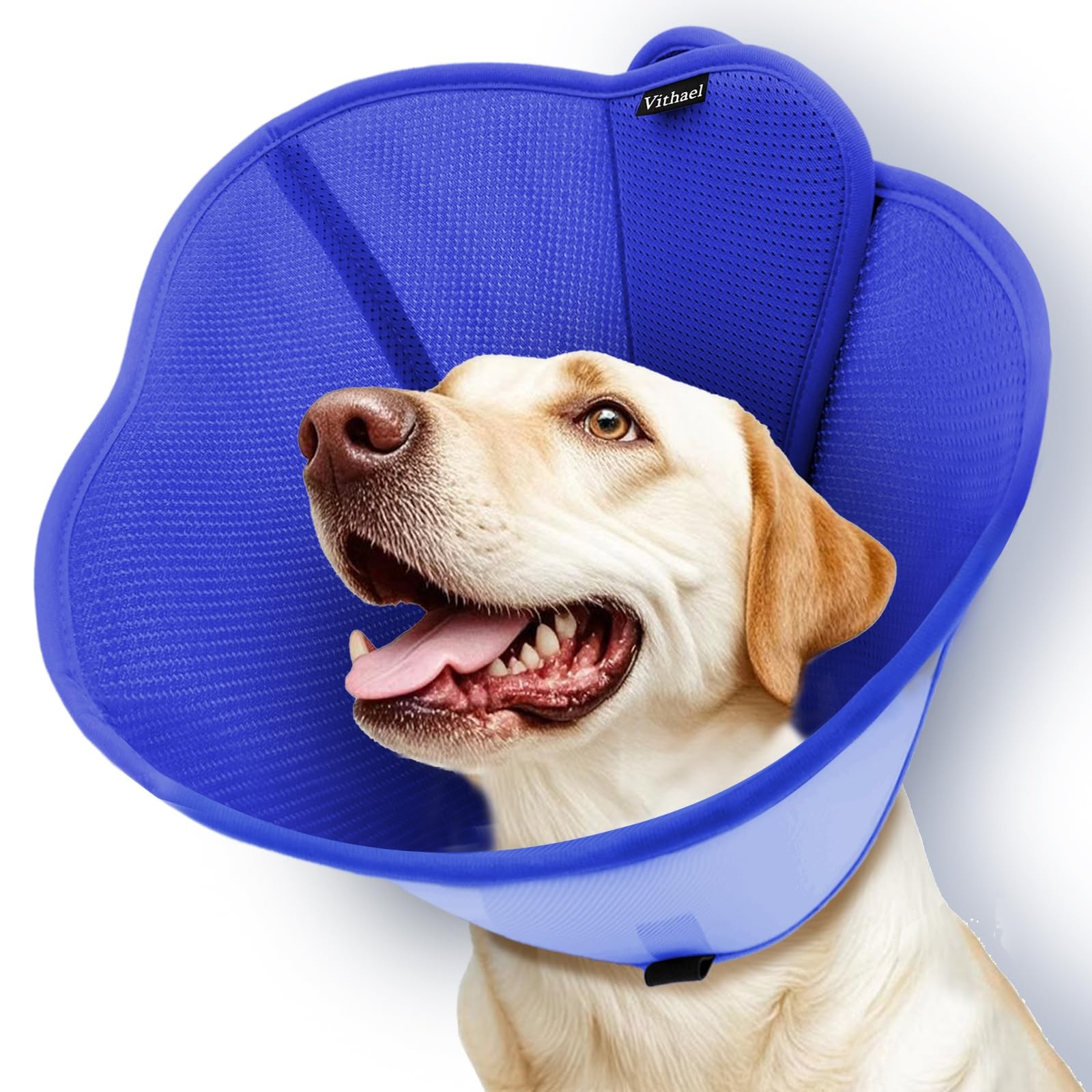 Upgraded Dog Cone Collar for Large Medium Dogs, Soft Dog Cone with Double-Layer